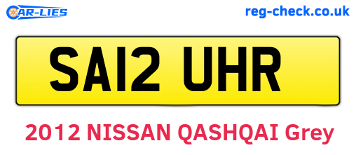SA12UHR are the vehicle registration plates.