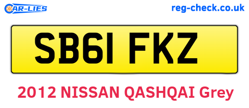 SB61FKZ are the vehicle registration plates.