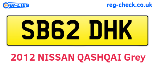 SB62DHK are the vehicle registration plates.