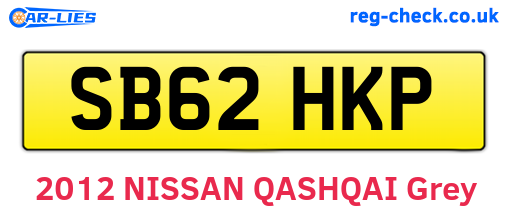SB62HKP are the vehicle registration plates.