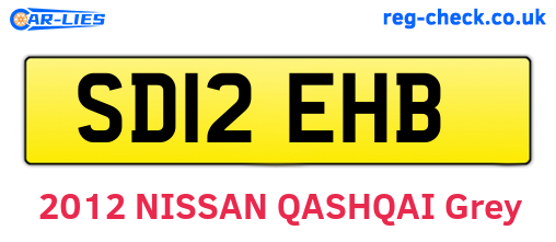 SD12EHB are the vehicle registration plates.