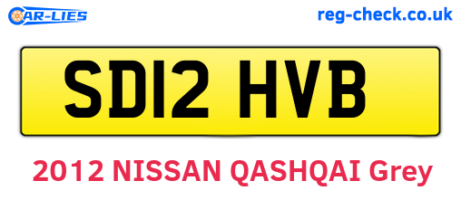 SD12HVB are the vehicle registration plates.