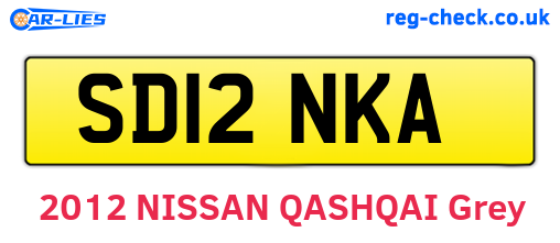 SD12NKA are the vehicle registration plates.