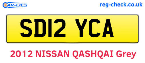 SD12YCA are the vehicle registration plates.