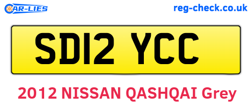 SD12YCC are the vehicle registration plates.