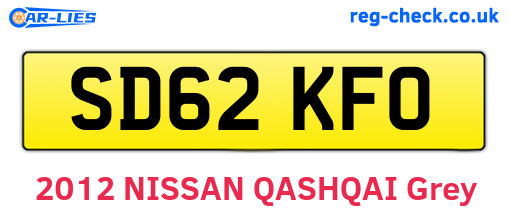 SD62KFO are the vehicle registration plates.