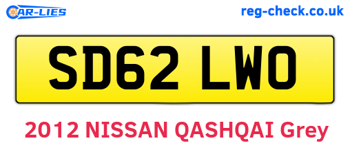 SD62LWO are the vehicle registration plates.