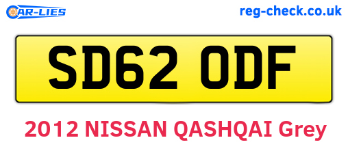 SD62ODF are the vehicle registration plates.