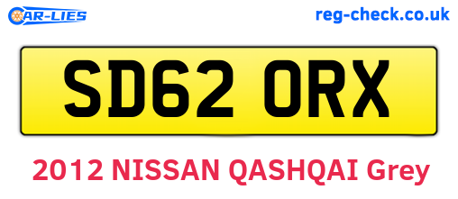 SD62ORX are the vehicle registration plates.