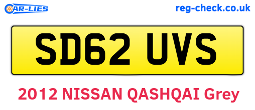 SD62UVS are the vehicle registration plates.