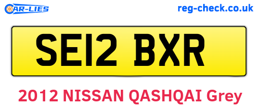 SE12BXR are the vehicle registration plates.