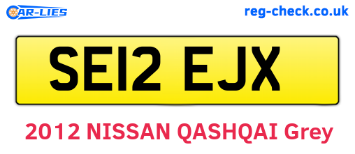 SE12EJX are the vehicle registration plates.