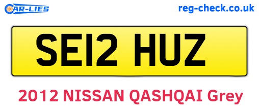 SE12HUZ are the vehicle registration plates.