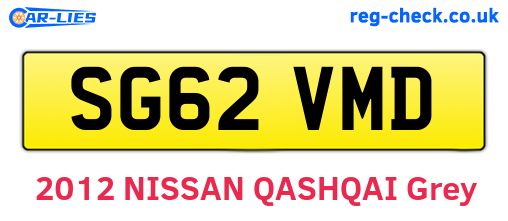 SG62VMD are the vehicle registration plates.