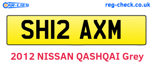 SH12AXM are the vehicle registration plates.
