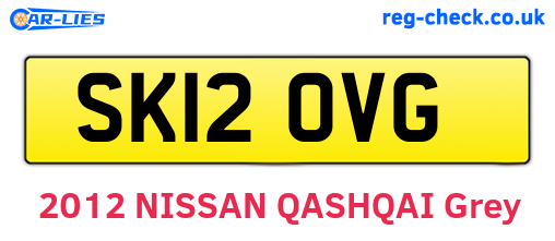 SK12OVG are the vehicle registration plates.