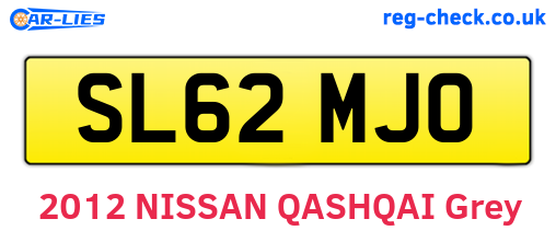 SL62MJO are the vehicle registration plates.