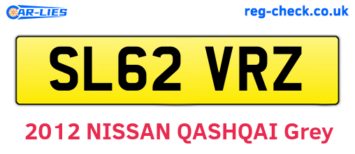 SL62VRZ are the vehicle registration plates.