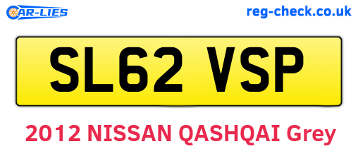 SL62VSP are the vehicle registration plates.