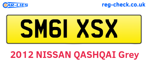 SM61XSX are the vehicle registration plates.