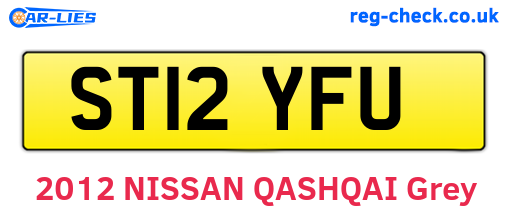 ST12YFU are the vehicle registration plates.