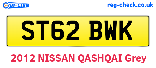 ST62BWK are the vehicle registration plates.