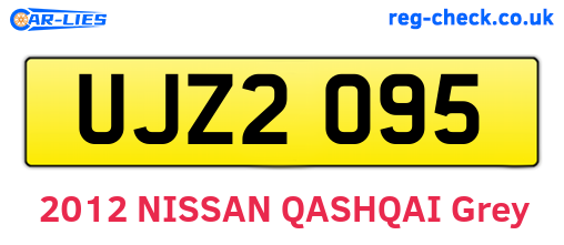 UJZ2095 are the vehicle registration plates.