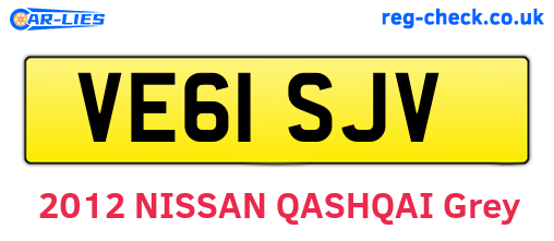 VE61SJV are the vehicle registration plates.