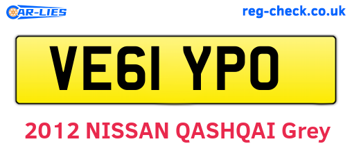VE61YPO are the vehicle registration plates.