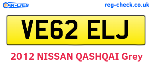 VE62ELJ are the vehicle registration plates.