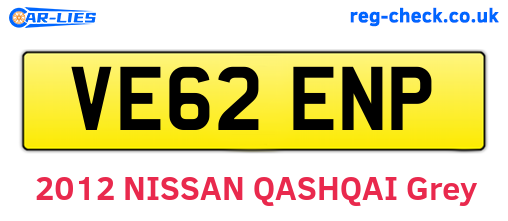 VE62ENP are the vehicle registration plates.