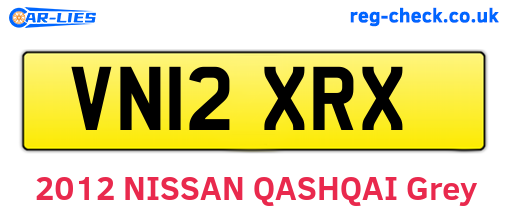 VN12XRX are the vehicle registration plates.