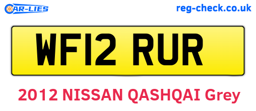 WF12RUR are the vehicle registration plates.