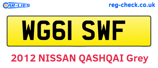 WG61SWF are the vehicle registration plates.