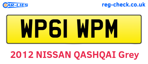 WP61WPM are the vehicle registration plates.