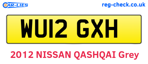 WU12GXH are the vehicle registration plates.