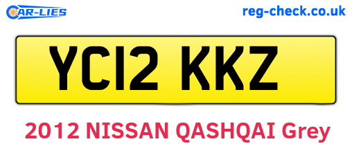 YC12KKZ are the vehicle registration plates.