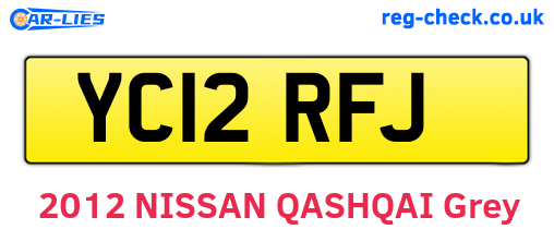 YC12RFJ are the vehicle registration plates.