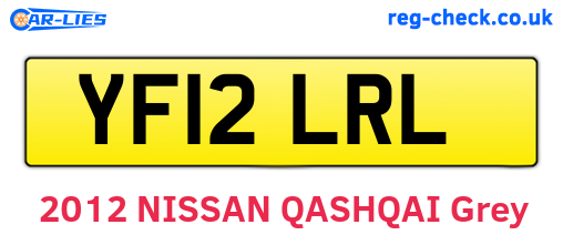 YF12LRL are the vehicle registration plates.