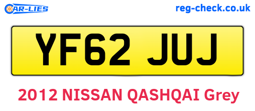 YF62JUJ are the vehicle registration plates.