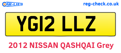 YG12LLZ are the vehicle registration plates.