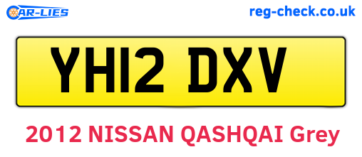 YH12DXV are the vehicle registration plates.