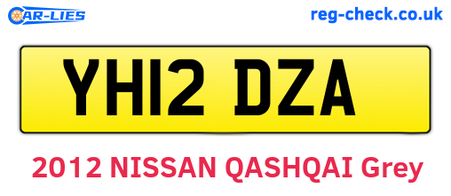 YH12DZA are the vehicle registration plates.