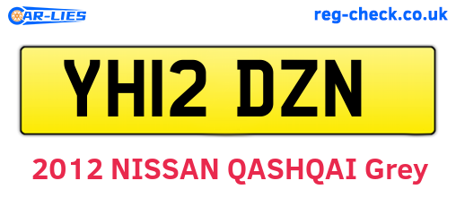 YH12DZN are the vehicle registration plates.