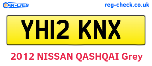 YH12KNX are the vehicle registration plates.