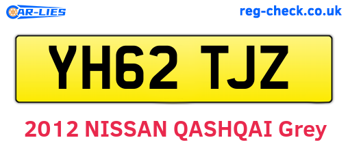 YH62TJZ are the vehicle registration plates.