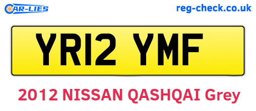 YR12YMF are the vehicle registration plates.