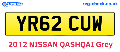 YR62CUW are the vehicle registration plates.