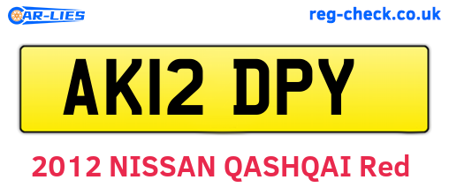 AK12DPY are the vehicle registration plates.