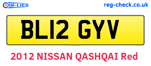 BL12GYV are the vehicle registration plates.